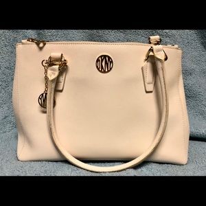 DKNY Satchel Bag - Saffiano Leather - Cream